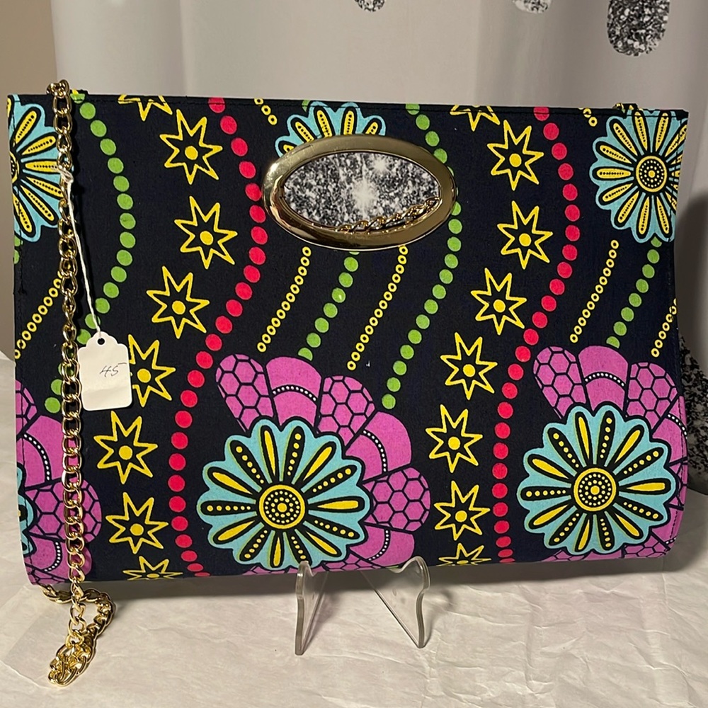 Multi print clutch purse